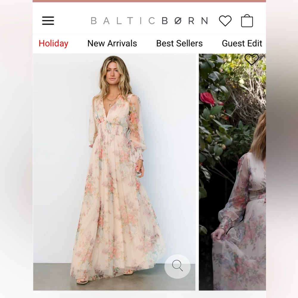 Baltic Born Floral Tulle Maxi Dress